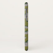 Coques Case-Mate iPhone Chêne feuille guacomole gris motif (Dos/Gauche)