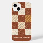 Coques Case-Mate iPhone Chèque de bison fou dans les tons chauds rustiques (Verso)