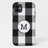 Coques Case-Mate iPhone Chèque de buffle avec monogramme (Dos)