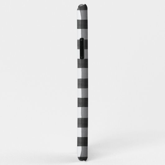 Coques Case-Mate iPhone Chèque de buffle noir et blanc (Dos/Droite)