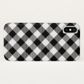 Coques Case-Mate iPhone chèque de buffle, noir et blanc (Dos (Horizontal))