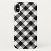 Coques Case-Mate iPhone chèque de buffle, noir et blanc (Dos)