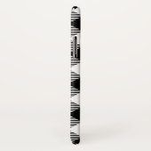 Coques Case-Mate iPhone chèque de buffle, noir et blanc (Dos/Droite)