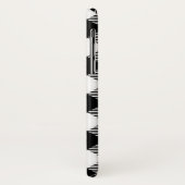 Coques Case-Mate iPhone chèque de buffle, noir et blanc (Dos/Gauche)