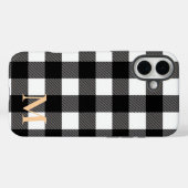 Coques Case-Mate iPhone Chèque de présence de buffle noir et blanc (Verso (horizontal))