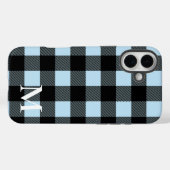 Coques Case-Mate iPhone Chèque Plaid Buffalo Bleu Léger (Verso (horizontal))