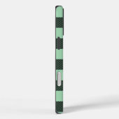 Coques Case-Mate iPhone Chèque Plaid Buffle Vert Mint (Verso / Droite)