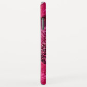 COQUES Case-Mate iPhone CHÈQUES BLANCHES EN MONOGRAMME DE FUCHSIE ROSE (Dos/Droite)