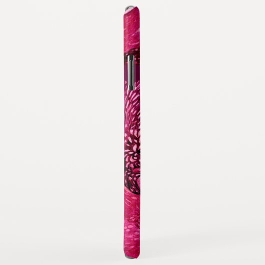 COQUES Case-Mate iPhone CHÈQUES BLANCHES EN MONOGRAMME DE FUCHSIE ROSE (Dos/Droite)