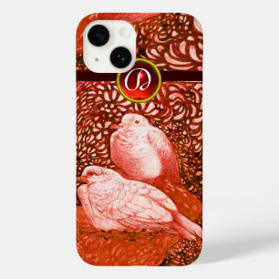 COQUES POUR iPhone CHÈQUES BLANCS EN MONOGRAM ROUGE