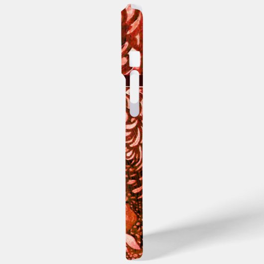 COQUES Case-Mate iPhone CHÈQUES BLANCS EN MONOGRAM ROUGE (Verso / Gauche)