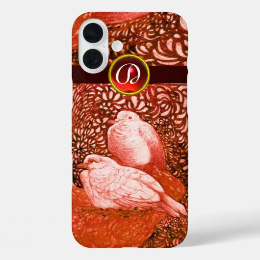 COQUES Case-Mate iPhone CHÈQUES BLANCS EN MONOGRAM ROUGE (Verso)
