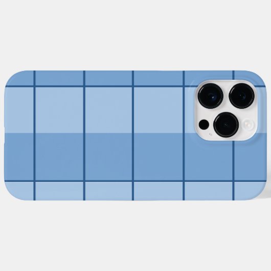 Coques Case-Mate iPhone Chèques bleus mignons (Verso (horizontal))