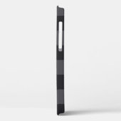 Coques Case-Mate iPhone Chèques croates gris noir monochrome (Verso / Gauche)