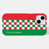 Coques Case-Mate iPhone Chèques de course italiens modernes personnalisés (Verso (horizontal))
