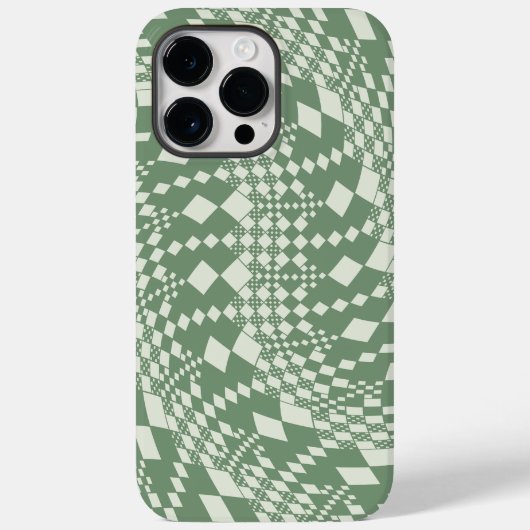 Coques Case-Mate iPhone Chèques déformées en vert (Verso)