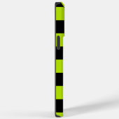 Coques Case-Mate iPhone Chèques et permules - Lime vert et noir (Verso / Droite)