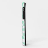 Coques Case-Mate iPhone Chèques Retro Pastel Mint Green Chèques Warped Che (Dos/Gauche)