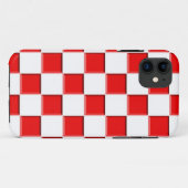 Coques Case-Mate iPhone Chèques rouges et blanches (Dos (Horizontal))