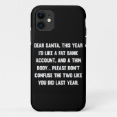 Coques Case-Mate iPhone Cher Père Noël, cette année, j'aimerais un compte  (Dos)
