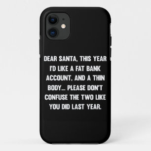 Case-Mate iPhone Case Cher Père Noël, cette année, j'aimerais un compte 
