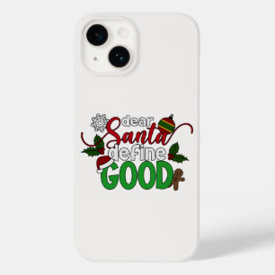 Coque Pour iPhone 14 Cher Père Noël définir bon Noël Dossier téléphon