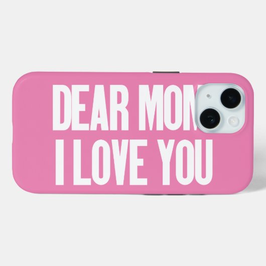 Coques Case-Mate iPhone Chère maman, je t'aime (Verso (horizontal))