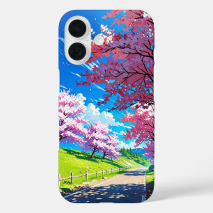 Coques iPhone 16 Cherry Blossom Hills - Anime Spring Paysage
