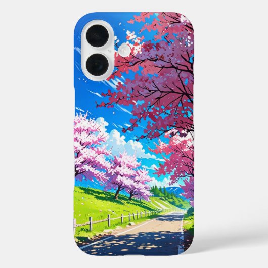 Coques Case-Mate iPhone Cherry Blossom Hills - Anime Spring Paysage (Verso)