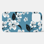 COQUES Case-Mate iPhone CHERRY BLOSSOM - SAKURA (BLEU FUMEUR) (Verso (horizontal))
