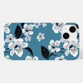COQUES Case-Mate iPhone CHERRY BLOSSOM - SAKURA (BLEU FUMEUR) (Verso (horizontal))
