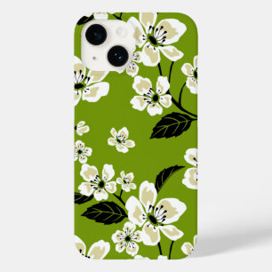 COQUE POUR iPhone 14 CHERRY BLOSSOM - SAKURA (MATCHA GREEN)