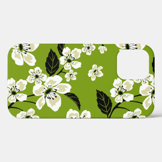 COQUES Case-Mate iPhone CHERRY BLOSSOM - SAKURA (MATCHA GREEN) (Verso (horizontal))