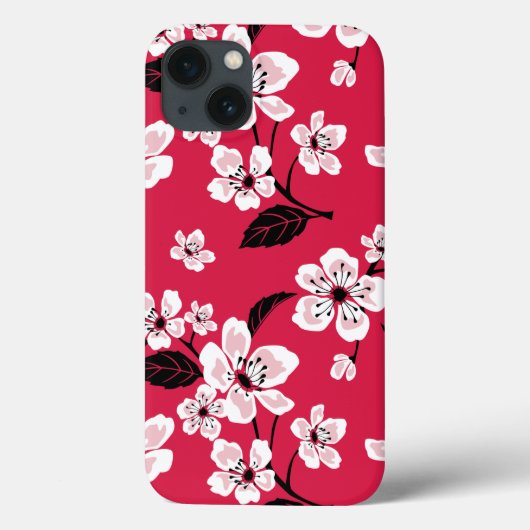 COQUES Case-Mate iPhone CHERRY BLOSSOM - SAKURA (RED) (Verso)