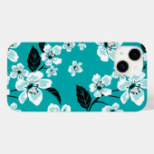 COQUES Case-Mate iPhone CHERRY BLOSSOM - SAKURA (TURQUOISE) (Verso (horizontal))