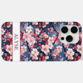 Coques Case-Mate iPhone Cherry Blossoms Japanese Sakura Monogrammed (Verso (horizontal))