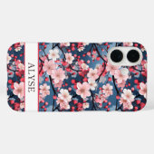 Coques Case-Mate iPhone Cherry Blossoms Japanese Sakura Monogrammed (Verso (horizontal))