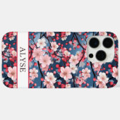 Coques Case-Mate iPhone Cherry Blossoms Japanese Sakura Monogrammed (Verso (horizontal))
