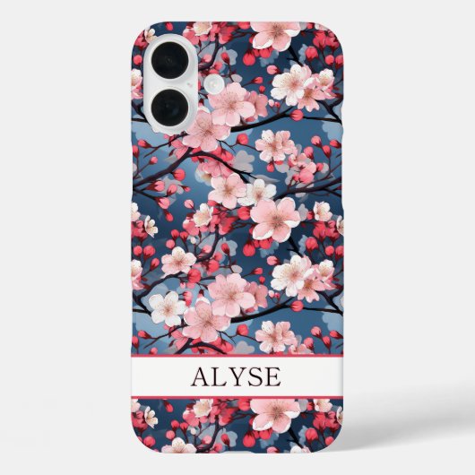 Coques Case-Mate iPhone Cherry Blossoms Japanese Sakura Monogrammed (Verso)