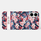 Coques Case-Mate iPhone Cherry Blossoms Japanese Sakura Monogrammed (Verso (horizontal))