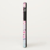 Coques Case-Mate iPhone Cherry Blossoms Paysage rose Turquoise Monogramme (Dos/Gauche)