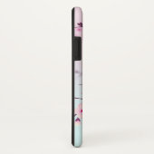 Coques Case-Mate iPhone Cherry Blossoms Paysage rose Turquoise Monogramme (Dos/Droite)