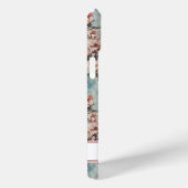 Coques Case-Mate iPhone Cherry Blossoms Teal Sakura Print Monogrammed (Verso / Droite)