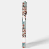 Coques Case-Mate iPhone Cherry Blossoms Teal Sakura Print Monogrammed (Verso / Droite)