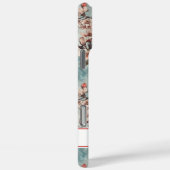 Coques Case-Mate iPhone Cherry Blossoms Teal Sakura Print Monogrammed (Verso / Droite)