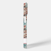 Coques Case-Mate iPhone Cherry Blossoms Teal Sakura Print Monogrammed (Verso / Droite)