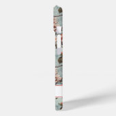 Coques Case-Mate iPhone Cherry Blossoms Teal Sakura Print Monogrammed (Verso / Gauche)