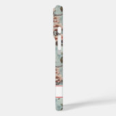 Coques Case-Mate iPhone Cherry Blossoms Teal Sakura Print Monogrammed (Verso / Gauche)