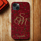 Coques Case-Mate iPhone Cherry Luxe avec nom et monogramme