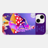 Coques Case-Mate iPhone Cheshire Chat sur Champignons (Verso (horizontal))